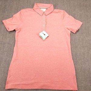 Linksoul DryTec Polo Golf Shirt Women Large Pink Stretch NEW